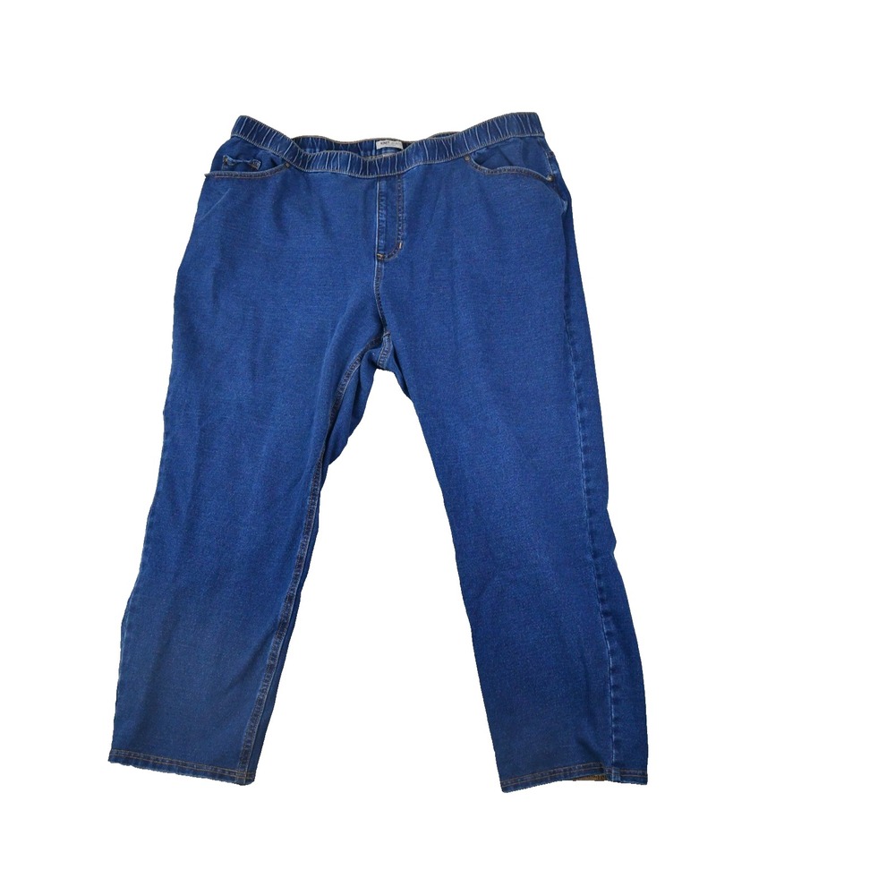 Catherines Knit  Jeans Womens 22/24W (39x25)  Pullon  Blue  Denim